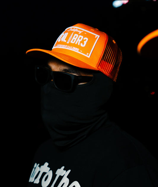 ORANGE PLATED MESH TRUCKER